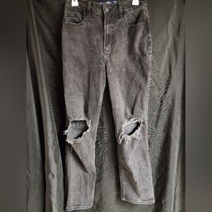 Hollister Black Ultra High-Rise 90s Straight Jeans